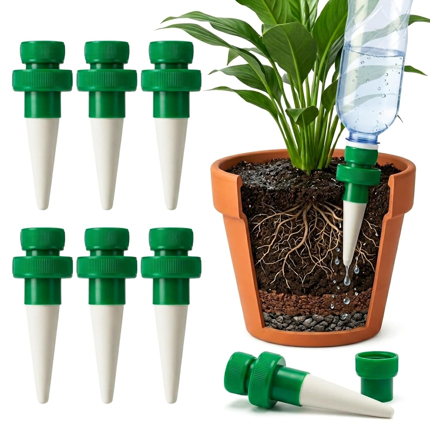 Automatic Plant Waterer - Punte per Irrigazione in Terracotta per
